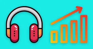 Headphones and a growth chart.