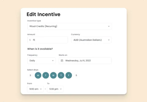 User interface for the administrative portal (Step 2)