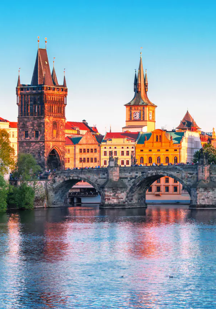 Historic Town representing destination for travel advertising platform